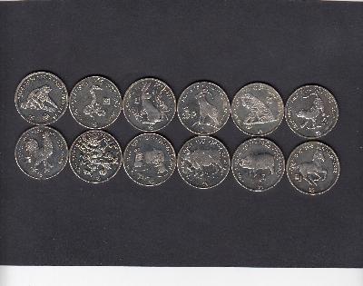 Beschrijving: 12 x 5 Dollars MILLENNIUM Zodiac